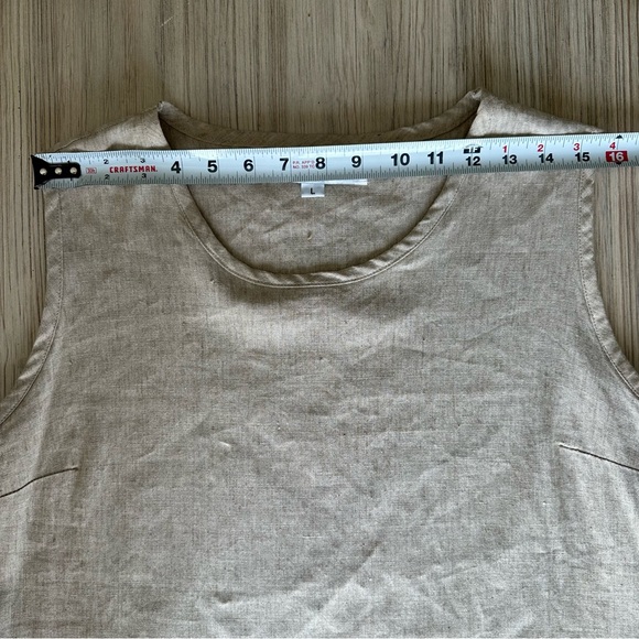 Caroline Rose// Boho Linen top and pants Set up seashell charms Y2K Size L - Picture 10 of 16